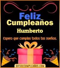 GIF Mensaje de cumpleaños Humberto