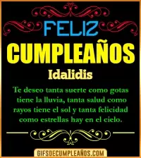 GIF Frases de Cumpleaños Idalidis