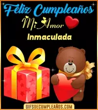 GIF Gif de Feliz cumpleaños mi AMOR Inmaculada