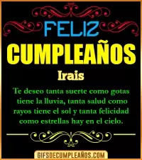 GIF Frases de Cumpleaños Irais