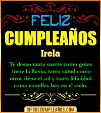 GIF Frases de Cumpleaños Irela