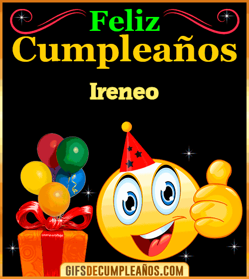 Gif de Feliz Cumpleaños Ireneo Gif de Feliz Cumpleaños Ireneo