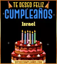 GIF Te deseo Feliz Cumpleaños Israel