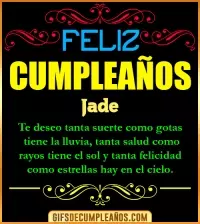 GIF Frases de Cumpleaños Jade
