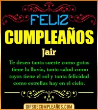 GIF Frases de Cumpleaños Jair