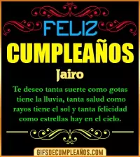 GIF Frases de Cumpleaños Jairo