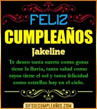 GIF Frases de Cumpleaños Jakeline