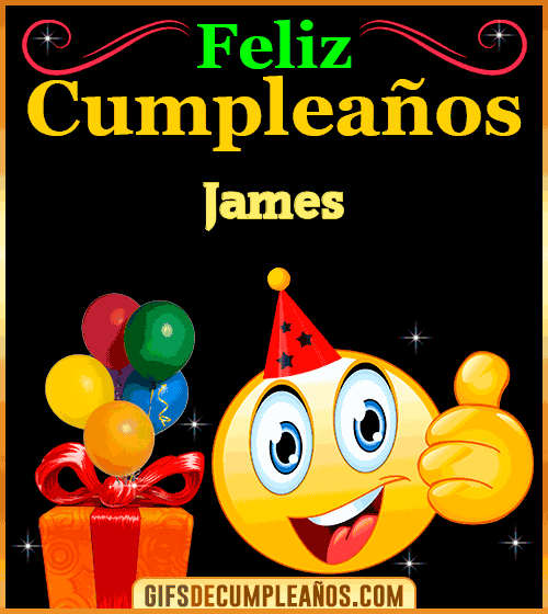 Gif de Feliz Cumpleaños James Gif de Feliz Cumpleaños James