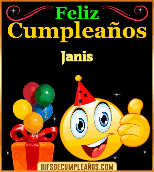 Gif de Feliz Cumpleaños Janis Gif de Feliz Cumpleaños Janis