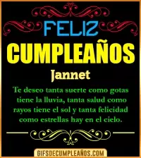GIF Frases de Cumpleaños Jannet