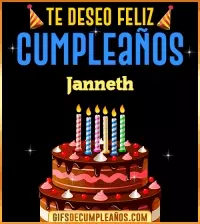 GIF Te deseo Feliz Cumpleaños Janneth