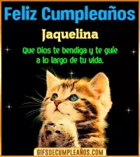 GIF Feliz Cumpleaños te guíe en tu vida Jaquelina