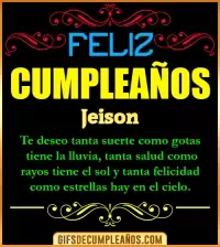 GIF Frases de Cumpleaños Jeison