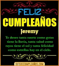 GIF Frases de Cumpleaños Jeremy