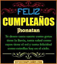 GIF Frases de Cumpleaños Jhonatan