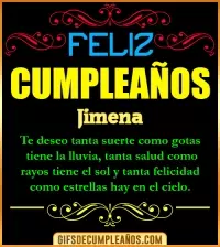 GIF Frases de Cumpleaños Jimena