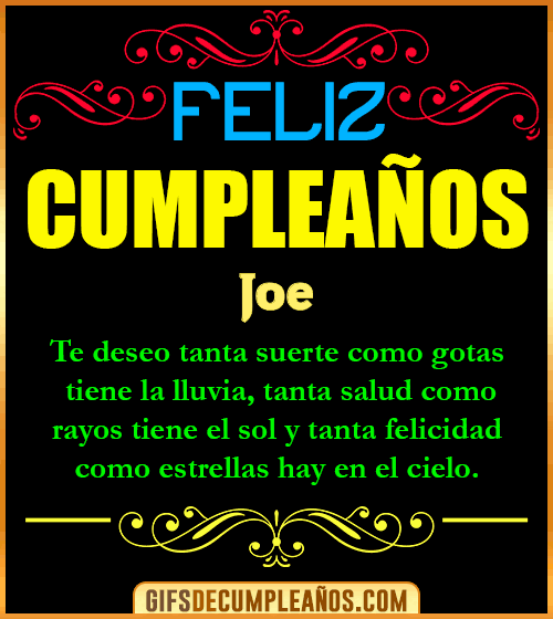 Frases de Cumpleaños Joe Frases de Cumpleaños Joe