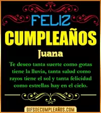 GIF Frases de Cumpleaños Juana