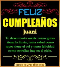 GIF Frases de Cumpleaños Juani