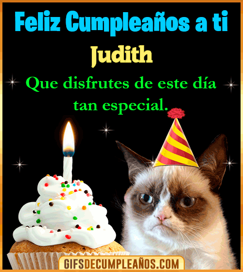 Gato meme Feliz Cumpleaños Judith Gato meme Feliz Cumpleaños Judith