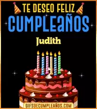 GIF Te deseo Feliz Cumpleaños Judith
