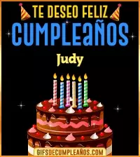 GIF Te deseo Feliz Cumpleaños Judy