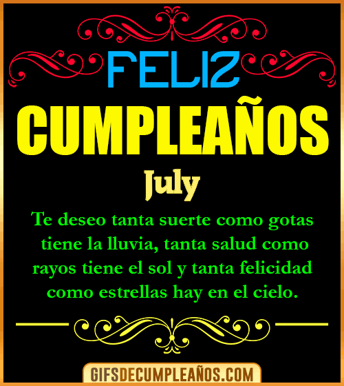 Frases de Cumpleaños July Frases de Cumpleaños July