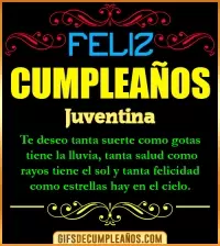 GIF Frases de Cumpleaños Juventina