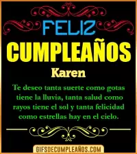 GIF Frases de Cumpleaños Karen