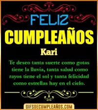 GIF Frases de Cumpleaños Kari