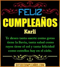 GIF Frases de Cumpleaños Karli