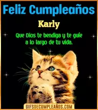 GIF Feliz Cumpleaños te guíe en tu vida Karly