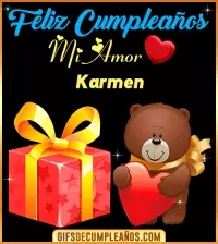 GIF Gif de Feliz cumpleaños mi AMOR Karmen