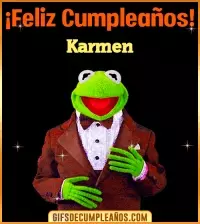 GIF Meme feliz cumpleaños Karmen