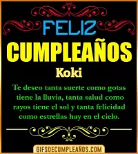 GIF Frases de Cumpleaños Koki