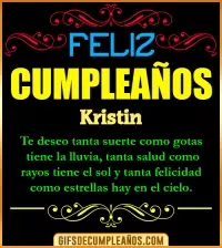GIF Frases de Cumpleaños Kristin