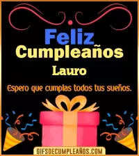 GIF Mensaje de cumpleaños Lauro