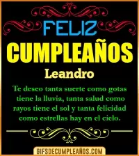 GIF Frases de Cumpleaños Leandro