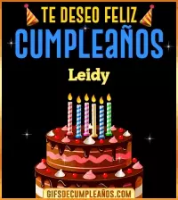 GIF Te deseo Feliz Cumpleaños Leidy