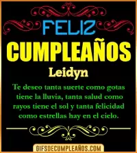 GIF Frases de Cumpleaños Leidyn
