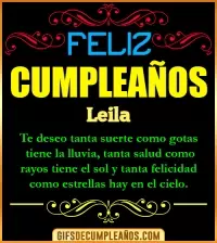 GIF Frases de Cumpleaños Leila