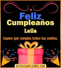 GIF Mensaje de cumpleaños Leila