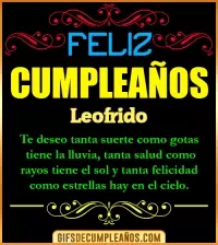 GIF Frases de Cumpleaños Leofrido