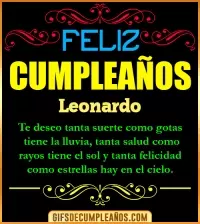 Frases de Cumpleaños Leonardo