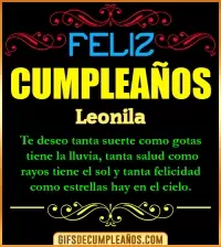 GIF Frases de Cumpleaños Leonila