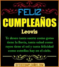 GIF Frases de Cumpleaños Leovis