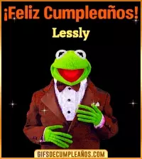 GIF Meme feliz cumpleaños Lessly