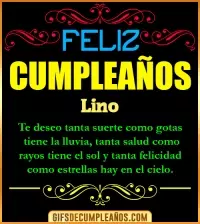 GIF Frases de Cumpleaños Lino