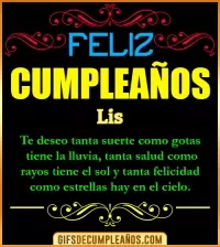 GIF Frases de Cumpleaños Lis