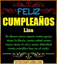 GIF Frases de Cumpleaños Lisa